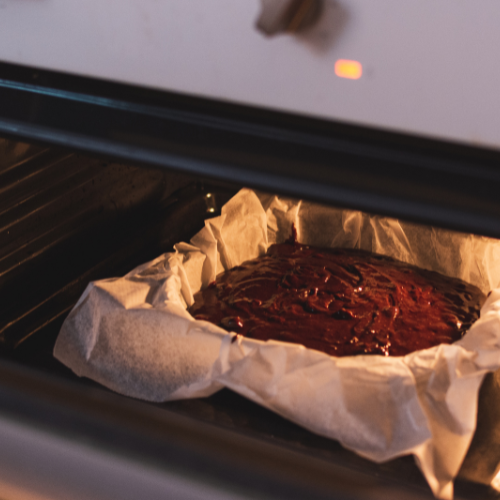 Brownies in oven Baytown TX - Angela's Sweet Treats